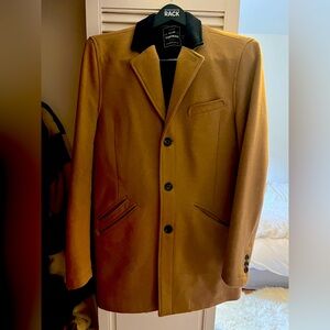Topman Men's Camel dress coat